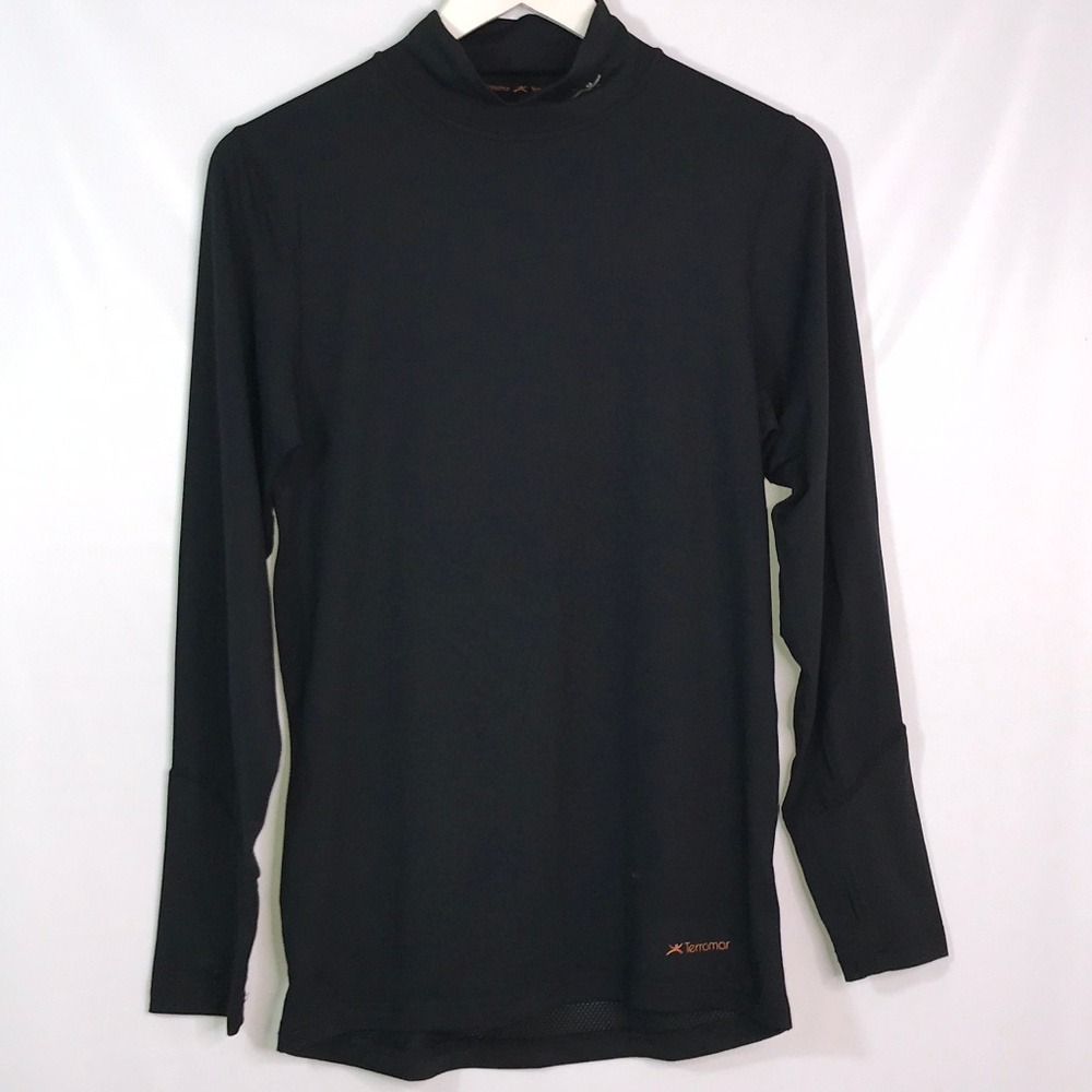 Terramar‎ Climasee Women's Black Mock Neck Long Sleeve Base Layer Top Size S/P